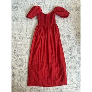 Abercrombie & Fitch Scarlet Puff Sleeve Maxi Dress